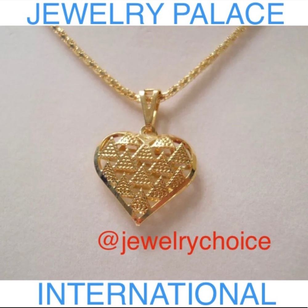 🆕14K Gold Filled Filigree Heart Pendant.
